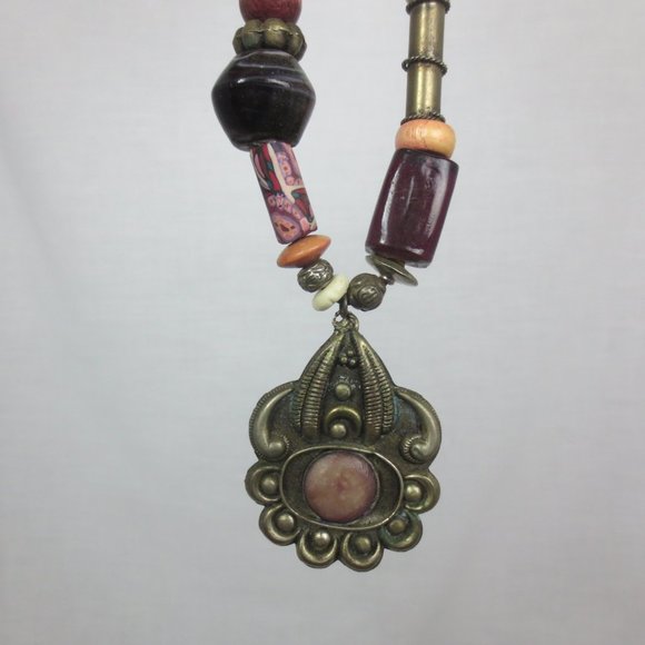 New Hand Crafted Boho Tribal Necklace & Earrings - Picture 8 of 14